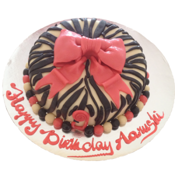 Bow with Zebra Stripes
